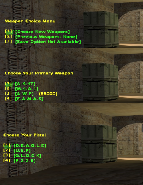 AMXX Weapons Menu CSDM